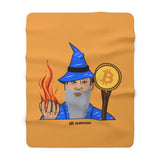 Seasonals Bitcoin Wizard Sherpa Fleece Blanket